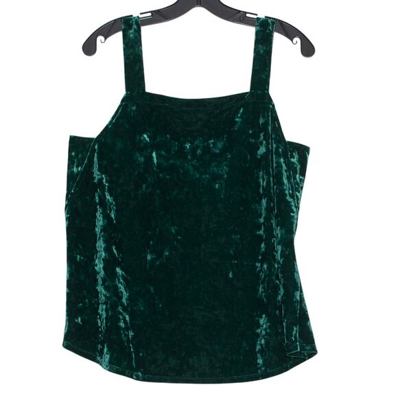 NWOT J Jill Tank Top Velvet Whimsigoth Witchy Fairy Grunge Goblin Green Medium - Picture 1 of 3